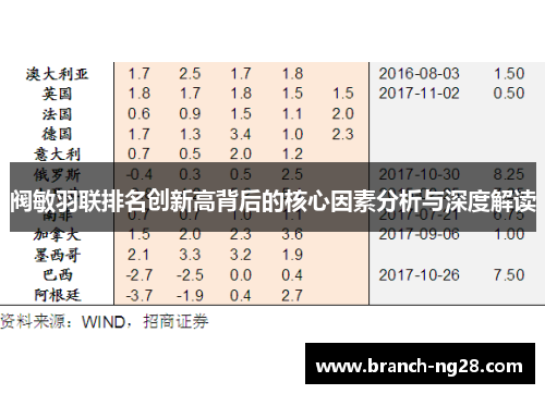 阀敏羽联排名创新高背后的核心因素分析与深度解读