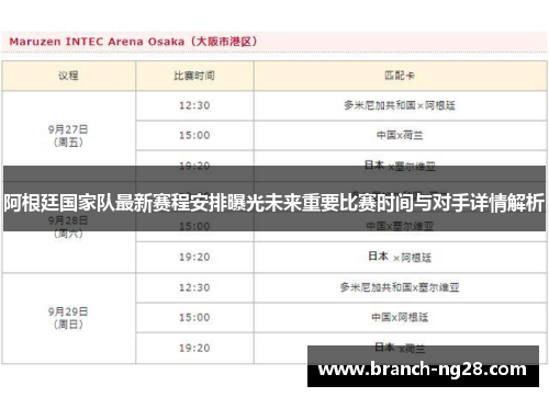 阿根廷国家队最新赛程安排曝光未来重要比赛时间与对手详情解析 阿根廷国家队最新赛程安排曝光未来重要比赛时间与对手详情解析